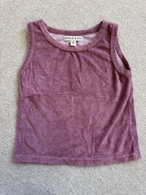 Emile et Ida Kids Terry Tank Top - Dusty Mauve